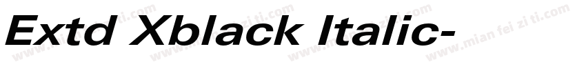 Extd Xblack Italic字体转换